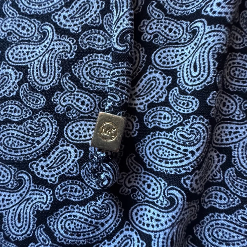 Michael Kors Black and Gray Patterned Blouse